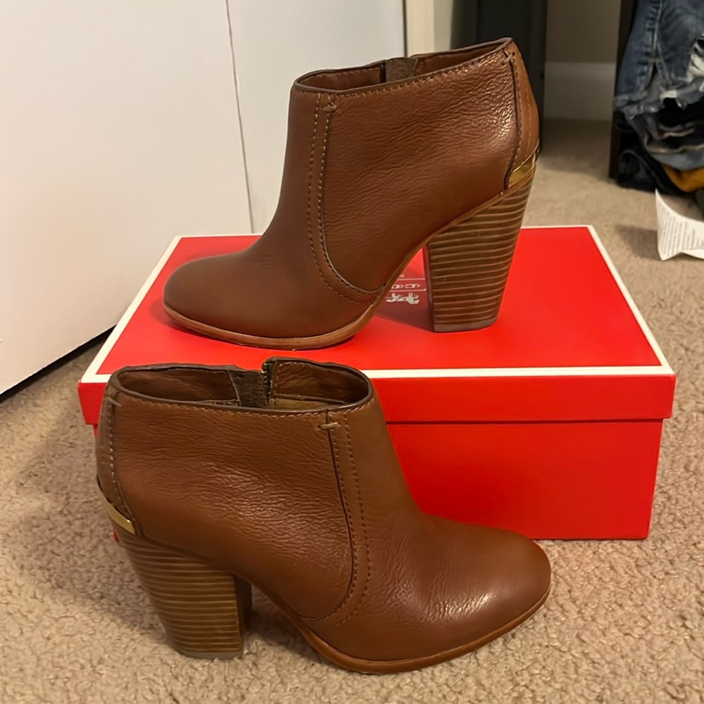 Coach leather ankle boots